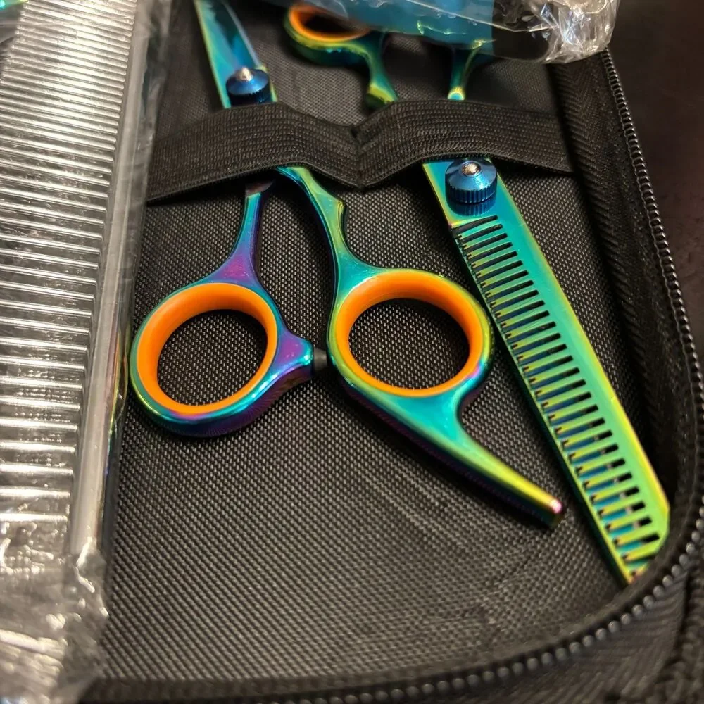 Professional Dog Grooming Scissors 8 Pc Set Stainless Steel w/Hair Comb/Clippers